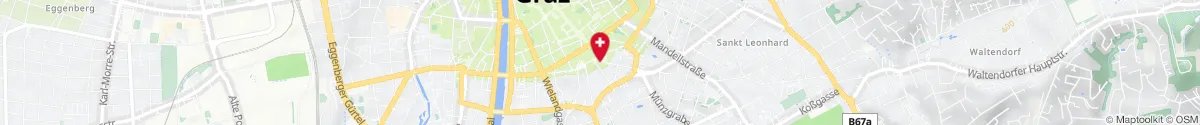 Kartendarstellung des Standorts für Jakomini-Apotheke in 8010 Graz